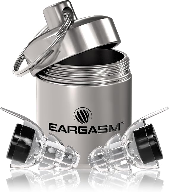 Eargasm High Fidelity Blackout Black Earplugs for Concerts, Festivals, Musicians, DJs, Night-Life, Motorcycle Hearing Protection - Reusable Ear Plugs for High Fidelity Noise Reduction up to 21 dB