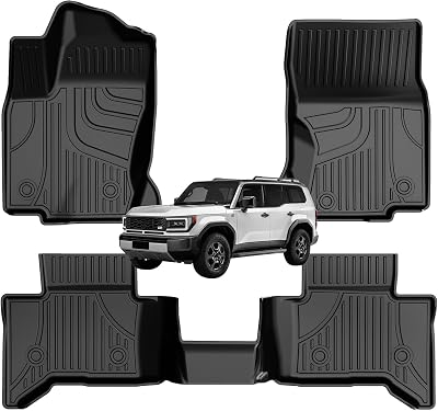 AOMSAZTO Floor Mats Compatible with 2024 2025 Toyota Land Cruiser & Lexus GX550: All Weather Floor Liner Replacement for 2025 Toyota Land Cruiser Interior Accessories