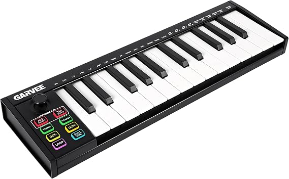 25-Key MIDI Keyboard Controller with Velocity Switch Function, OLED Display & DAW Integration, Semitone Transposition and ARP Automatic Accompaniment Function for Professional Music Production