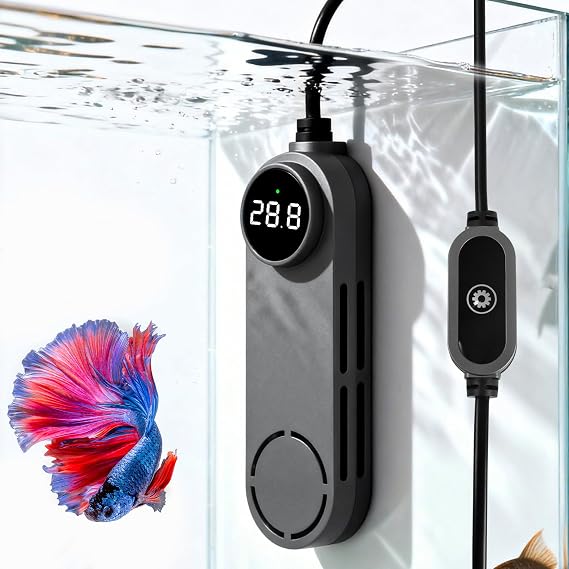 UPETTOOLS 50W Mini Aquarium Heater, Digital Fish Tank Heater