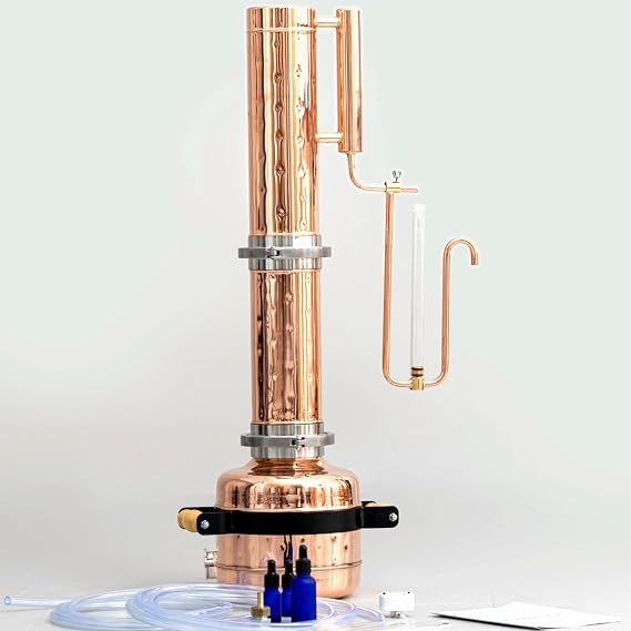 Electric Essential Oil Distiller 2,5Gal/9L for Steam Distillation Oil Making and Extracting - Home Distiller Equipment DIY Essential Oil from Herbs, Plants and Flowers