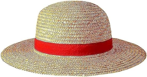 Luffy Straw Hat Cosplay Straw Hat Halloween Costume Party Yellow String Sun Hat Animation Hat Light Yellow