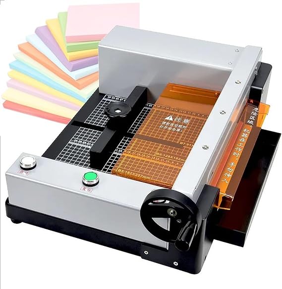 Heavy Duty Automatic Guillotine Paper Trimmer, Cutting Thickness 40mm, with Gridlines, Automatic Security Safeguard, Electric Paper Cutter for Cardstock Cards Leather