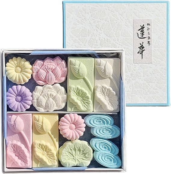 Fukuya Renka Japanese Wabi Sanbon Small Box Renka 12-Piece Set, Kyoto Wabi Sanbon Sugar Dried Sweets, Obon, Hana Matsuri, Kanbutsue, Temple Offering Japanese Confectionery 1 Box