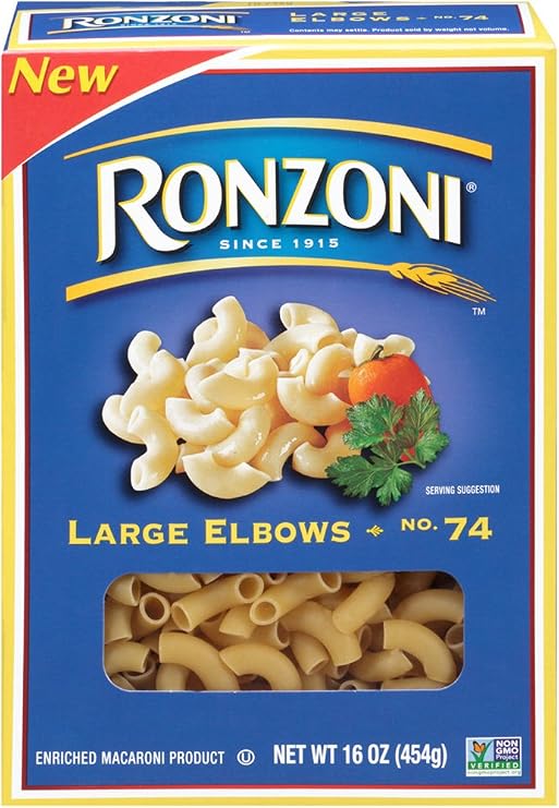 Ronzoni Large Elbows, 16 oz (Pack of 12)