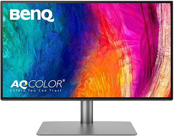 BenQ PD2725U Thunderbolt 3 Monitor for MacBook 27 Inch 4K IPS UHD, AQCOLOR, 100% sRGB & Rec.709, 95% P3, DeltaE3, Uniformity, Pantone, Factory-Calibrated, USB Hub, 65W USB-C, Daisy Chain, KVM Switch | 100% sRGB & Rec.709, 95% P3, DeltaE3, Factory-Calibrated, USB Hub, 65W USB-C, Daisy Chain, KVM Switch, Height Adjustable