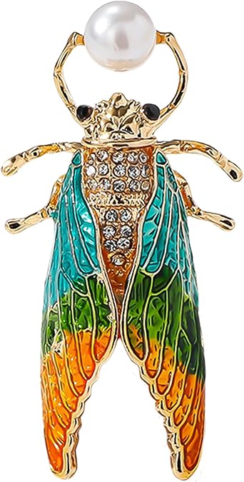 HETICA Butterfly Brooch for Women, White Shell Pearl Wings