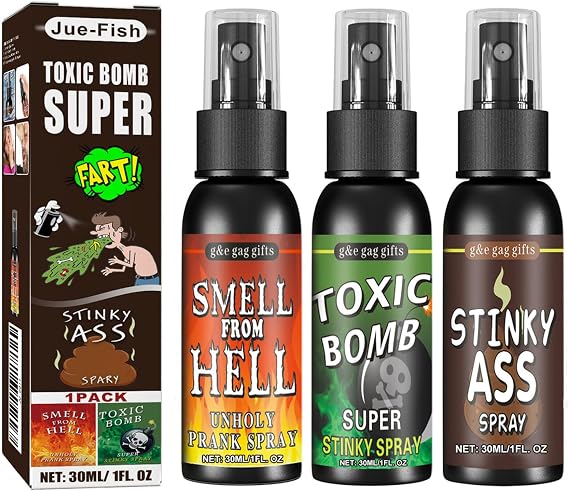TTAO 30ml Liquid Fart Stink Spray to Go Extra Strong Fart Bomb Smell for Hilarious Gags & Pranks Funny Stuff Multi-flavor One Size