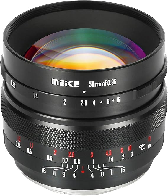 Meike 50mm F0.95 Large Aperture Standard Lenses Manual Focus Prime APS-C Lens for Canon EOS-R EOS-RP R5 R5C R6 R7 R10 Mirrorless Camera