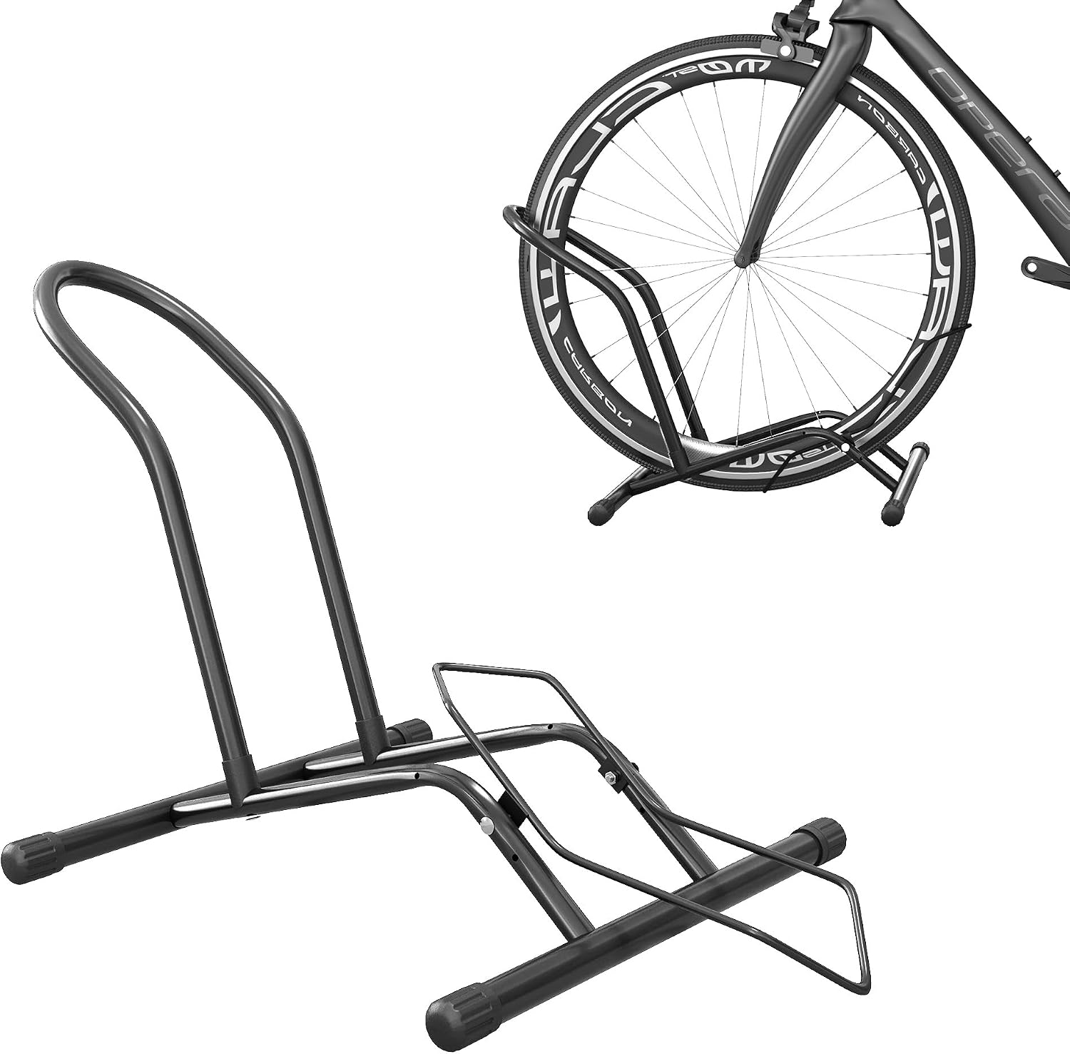 SPORTNOW Bike Floor Stand, Portable Bike Rack for 16"-29" Kid's/Mountain/Road Bikes Garage Indoor Outdoor Use