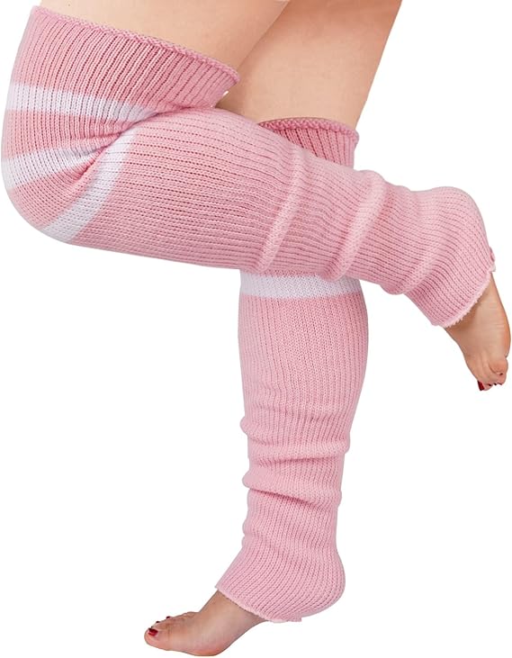 Plus Size Leg Warmers for Women, Long Knit Leg Warmers Over Knee Thigh High Sock