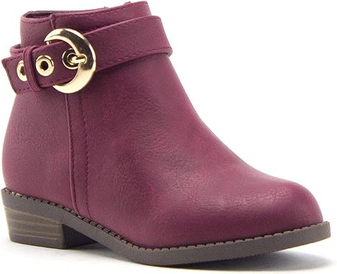 Jazame Little Girls Bella Ankle High Zipped Round Toe Fashion Dress Boots