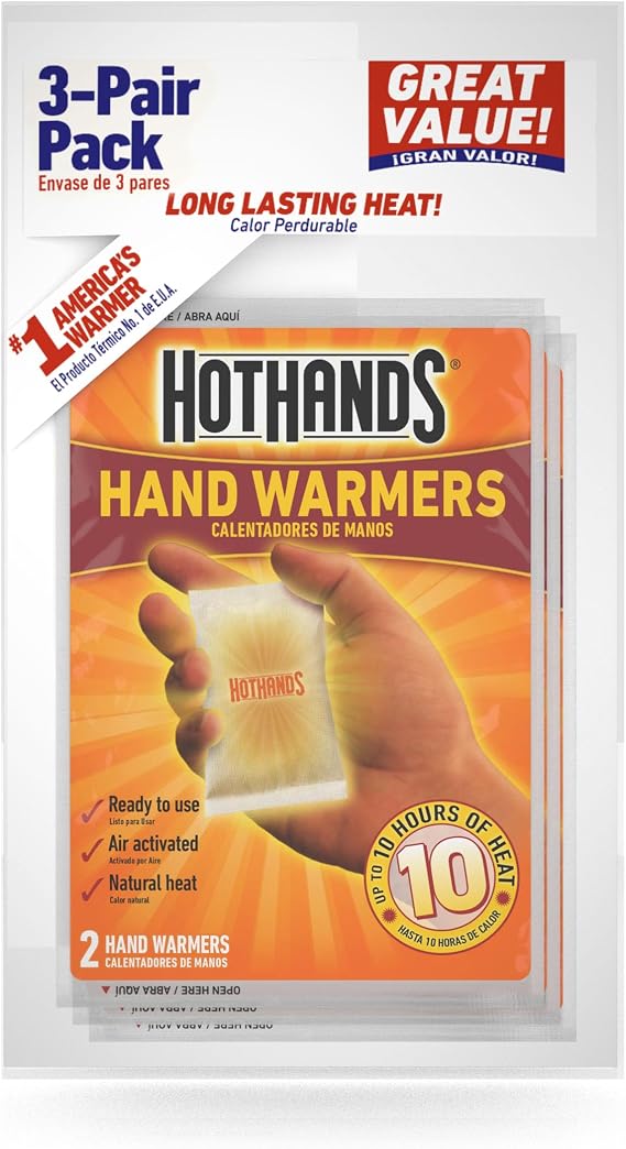 HotHands Hand Warmers Pocket Pack, 3 Pairs - America's Favorite Warmer