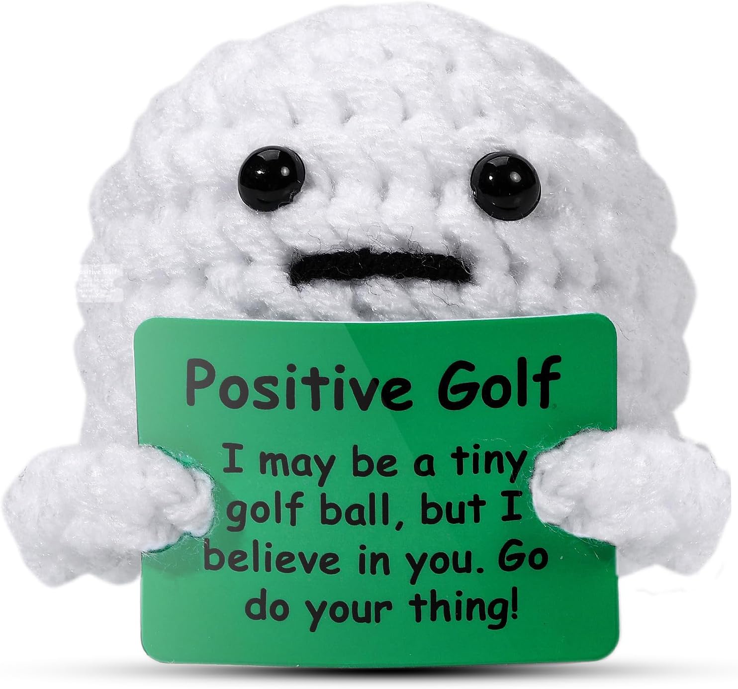 AICase Golf Gifts Funny Positive Golf Ball Crochet Gag Gift Ideas, Emotional Support Presents for Men, Women, Golfers, Dad, Fathers, Coworkers, Friends, Christmas, Birthday