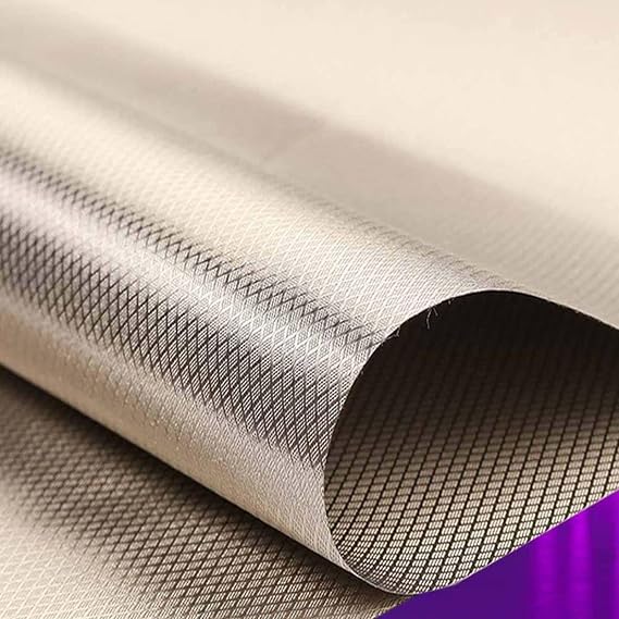 RF Faraday Fabric Military Grade Material Faraday Material Radiation Shielding Blocking EMI Smart Meters Protection Grounding/Earthing Fiber Fabric,silver-1x1.1m