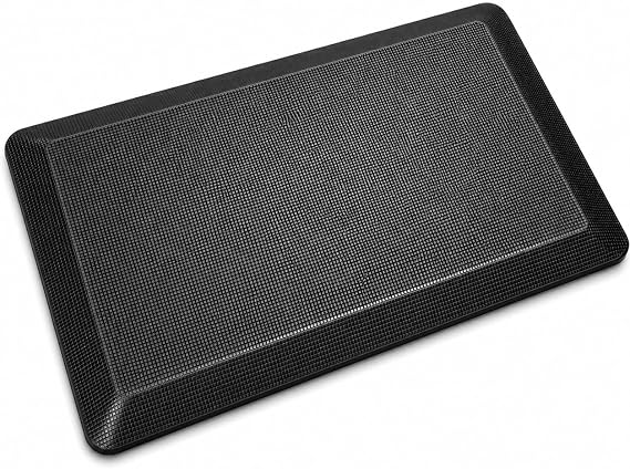 17 x 24 Inch Anti Fatigue Comfort Mat, 1 Inch Extra Thick Waterproof Mat, Non-Slip Standing Desk Mat for Offices, Home, Garages (Black, 24" L x 17" W x 1" Th)