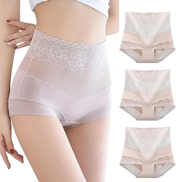 Women's Cotton Underwear, High Waisted Ladies Panties, Full Coverage Briefs -Multi Pack
