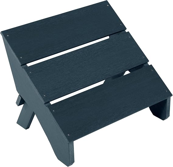 highwood Italica Modern Adirondack Folding Ottoman, Federal Blue