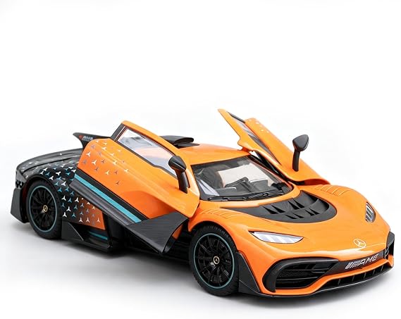 TGRCM-CZ 1/18 AMG ONE Die-cast Model Car, Collectible Alloy Model with Sound and Light Function and Pullback Function, Orange