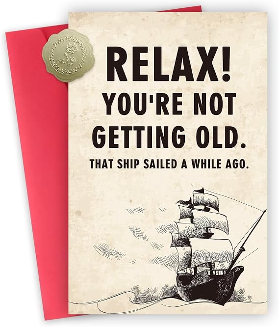 Funny Birthday Card for Men Women, Happy Birthday Gifts for Friend, Retro Birthday Decorations Idea for Her Him Mom Dad Grandpa Grandma Husband Wife