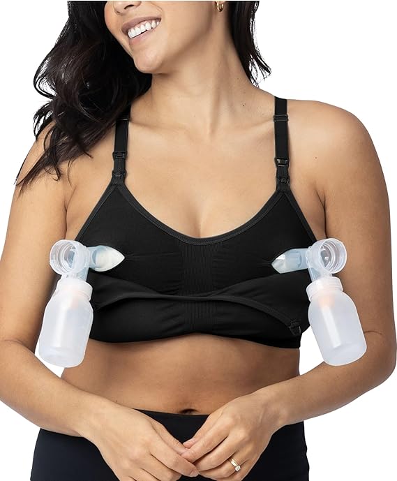 Kindred Bravely Sublime Hands Free Pumping & Nursing Sports Bra | Racerback, wire free & breathable maternity bra with four way stretch. Supportive for workouts. Compatible with breast pumps