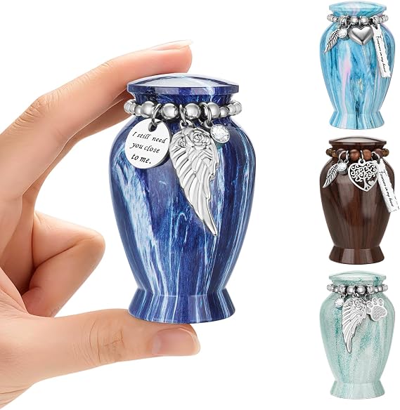 Small Urn for Human Ashes Aluminium Keepsake Memorial