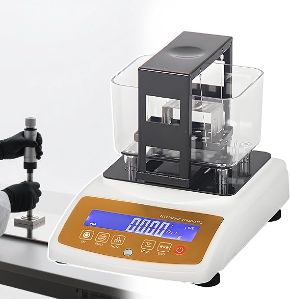 Gold Silver Platinum Analyzer, Digital Karat Purity Tester, Density Meter 0.001g/Cm3, Water Buoyancy Method, Rechargeable Portable Design for Flea Markets, Stores,120K