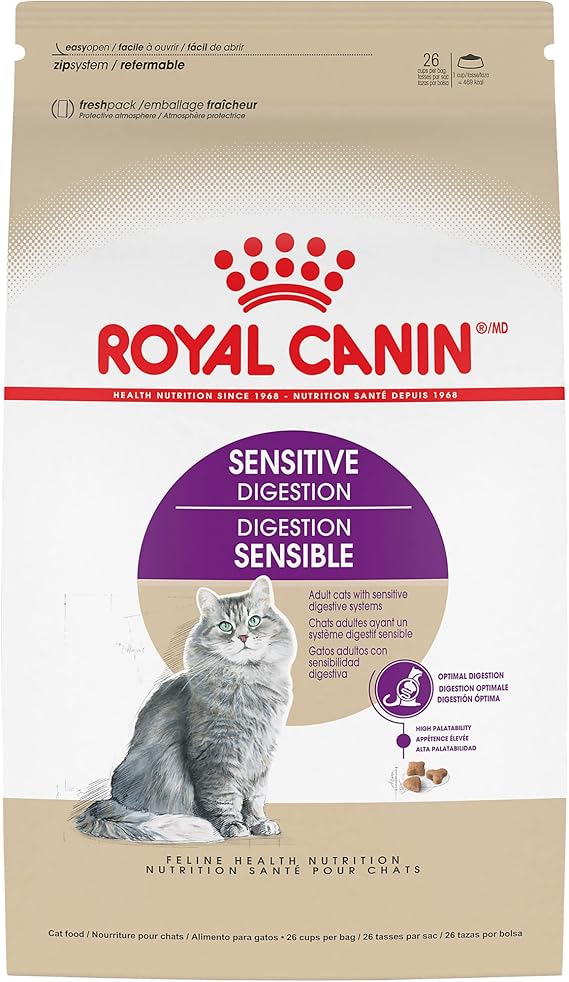 Royal Canin Adult Cat Sensitive Digestion Dry Adult Cat Food, 3.5 lb Bag | For Cats With Digestive Sensitivities, Digestive Health, For Adult Cats, Crunchy Kibble, Developed by Veterinarians