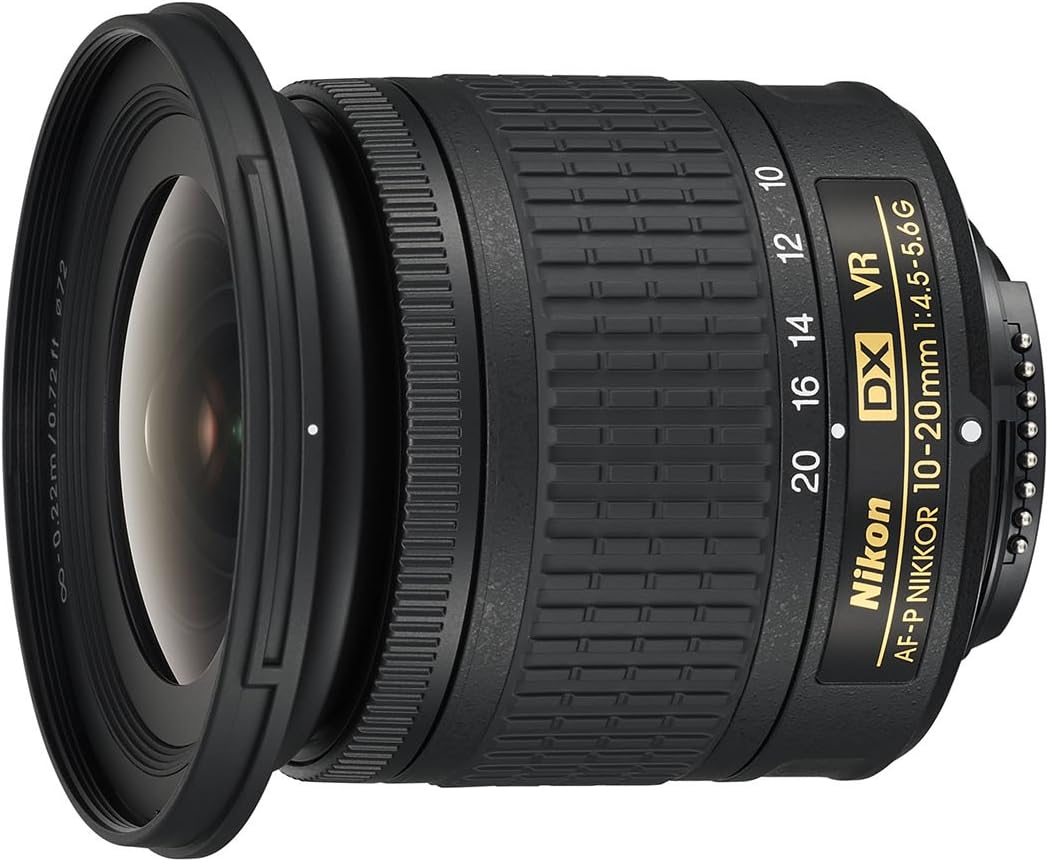 Nikon AF-P DX 10-20mm f4.5-5.6G VR Lens, Black [Nital Card