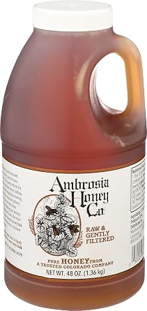 Ambrosia Honey (48oz) 100% Pure Natural Honey, Harvested in the USA, Sugar & Sweetener Alternative