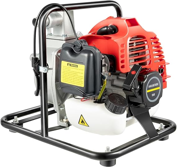 43cc 2-Stroke Gas Gasoline Water Pump,1-Inch Water Transfer Pump High Flow Petrol for Fire Fighting or Gardening Irrigation Landscaping Pool Portable Machine