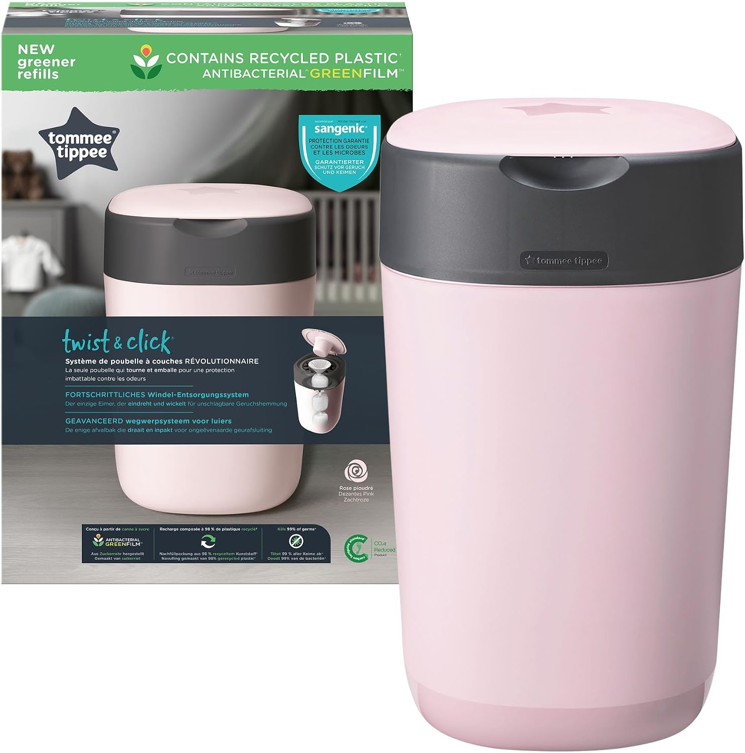 Tommee Tippee Twist and Click Advanced Nappy Bin