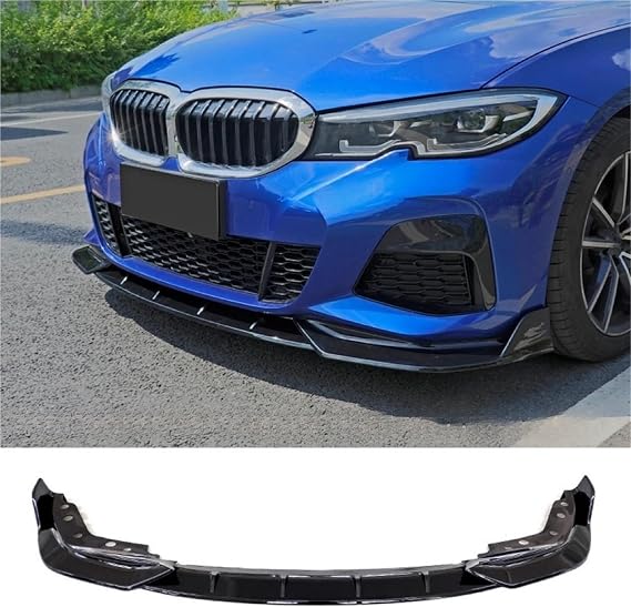 Front Bumper Lip Splitter Diffuser Spoiler Compatible with BMW 3 Series/G20 2019-2020 Body Kit(Glossy Black)