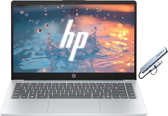 HP 14" Business Laptop Computer, Microsoft Office 365 Included, 256GB SSD, AMD Athlon 7120U Processor, Windows 11, Copilot Key, Moonlight Blue