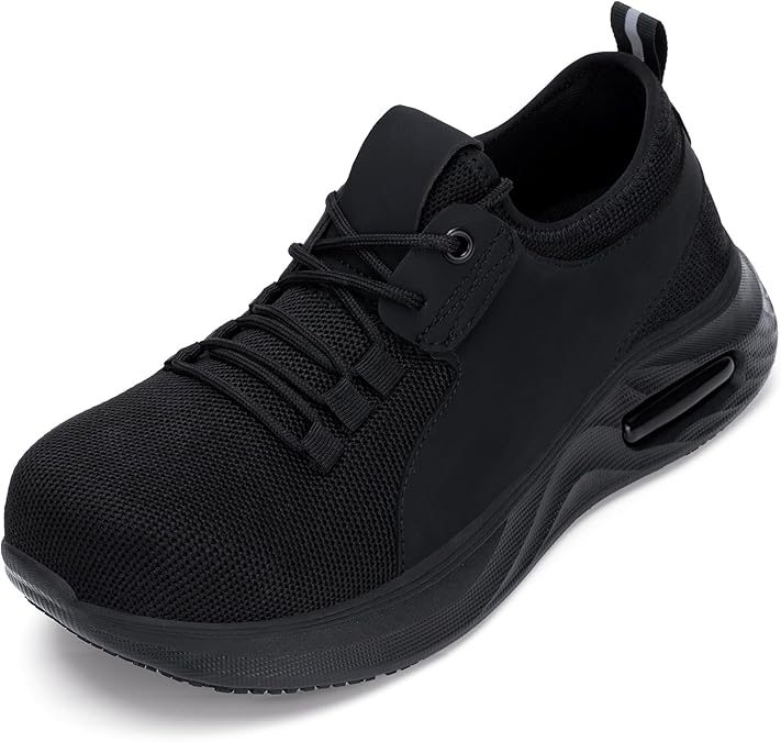 ulogu Steel Toe Shoes for Women Men Wide Toe Box Work Shoes Waterproof | Safety Sneakers Non Slip Thick Sole
