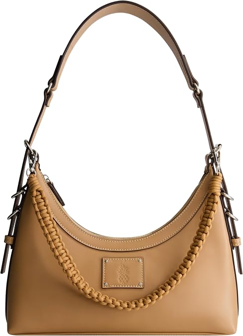 Tommy Bahama Hobo Bag, Women's Zip-Top Handbag with Adjustable Shoulder Strap, Tan, One Size