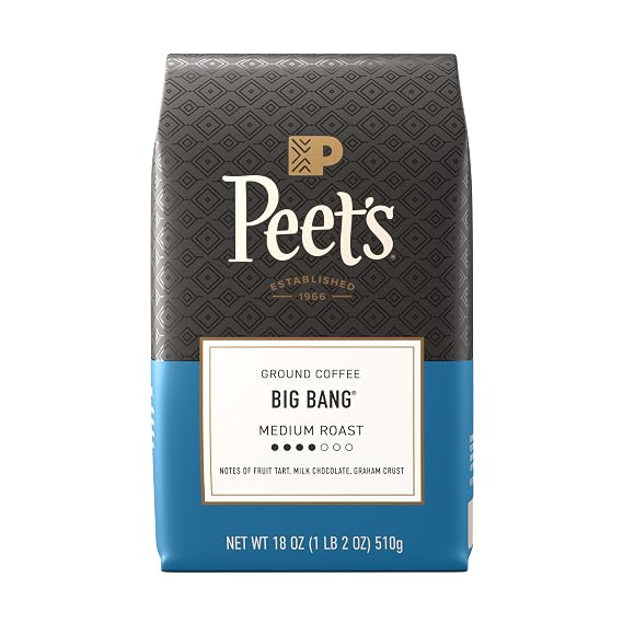 Peet's Coffee Ground Coffee Medium Roast, Big Bang, 18 Ounces