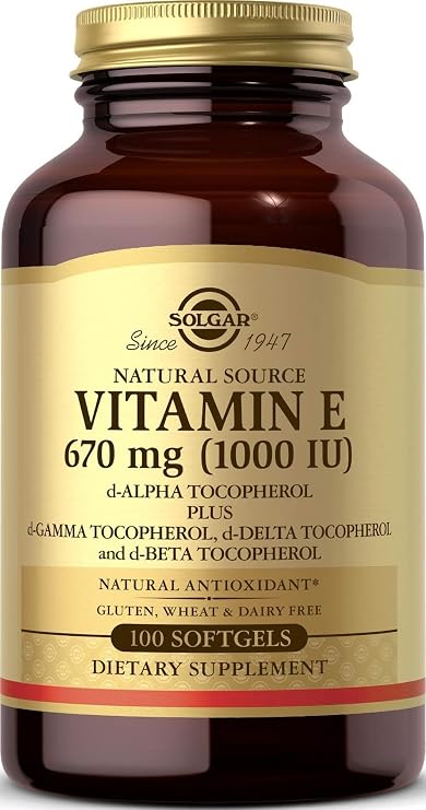 Solgar Vitamin E 670 mg (1000 IU), 100 Mixed Soft Gels - Non GMO | Suitable for Vegetarians, Gluten Free