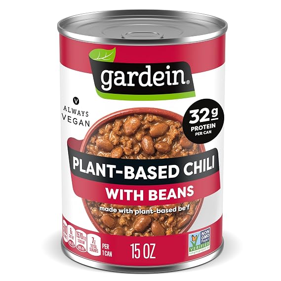 Gardein Plant-Based Chili With Beans, 32g Protein Per Serving, Vegan, 15 oz. Can