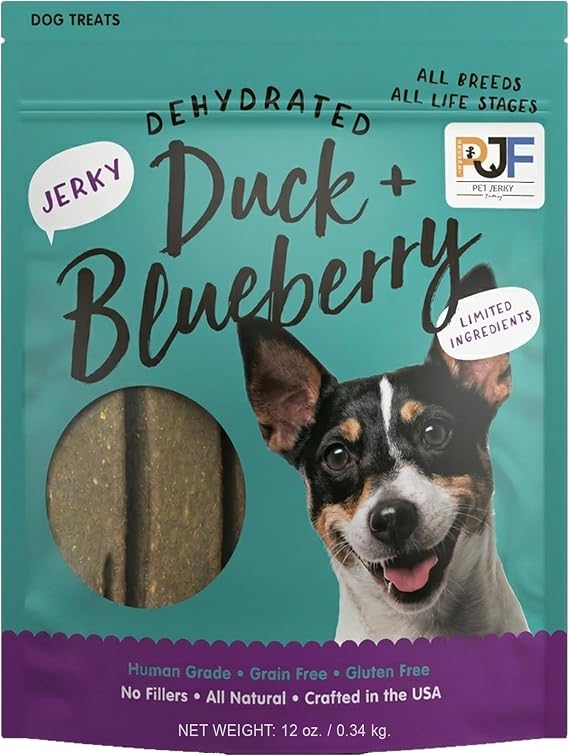 Duck & Blueberry 12 oz. Dog Jerky Treat | Human Grade | High Protein