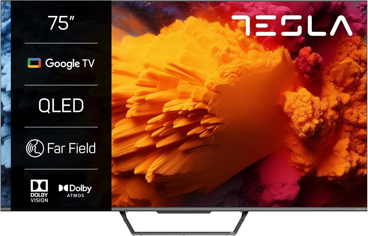 TESLA 75-Inch QLED 4K S939 Series Smart TV | 4K Dolby Vision Image | Dolby Atmos Sound | Google TV OS | Far Field Voice Control Technology | Grey