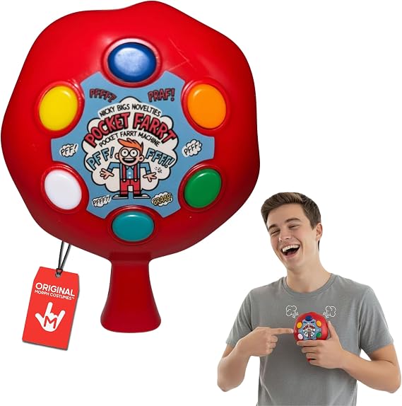 Nicky Bigs Novelties Funny Fart Machine, Birthday Fart Sound Noise Maker, Realistic Farts Toy Machine, Prank Farts Costume Prop