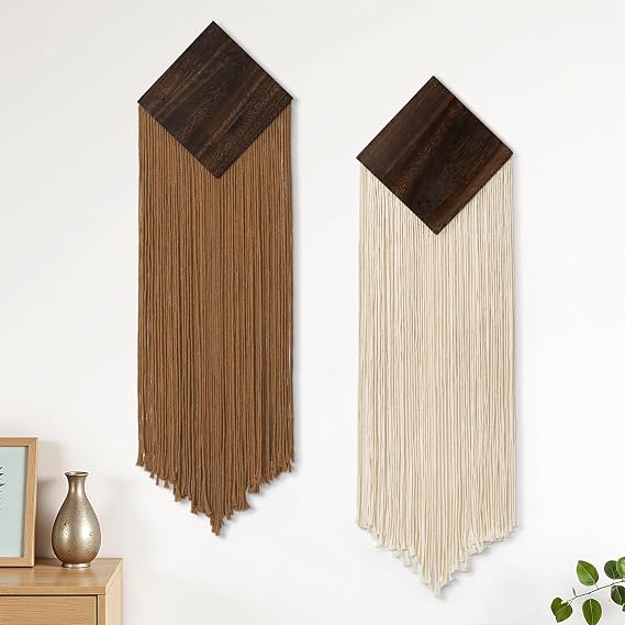 ASTNIC 2 Pcs Macrame Wall Hanging Boho Chic Home Decor