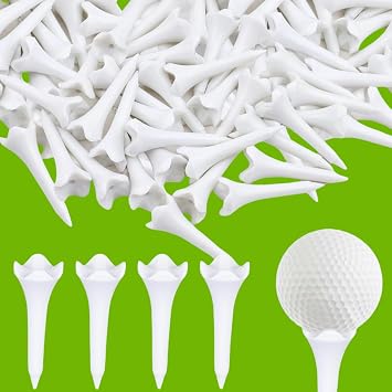 30PCS Plastic Golf Tees - 1-1/2 Short Golf Tees - Enhanced Durability & Stability, Designed to Reduce Friction and Side Spin-4 Prongs Plastic Tees