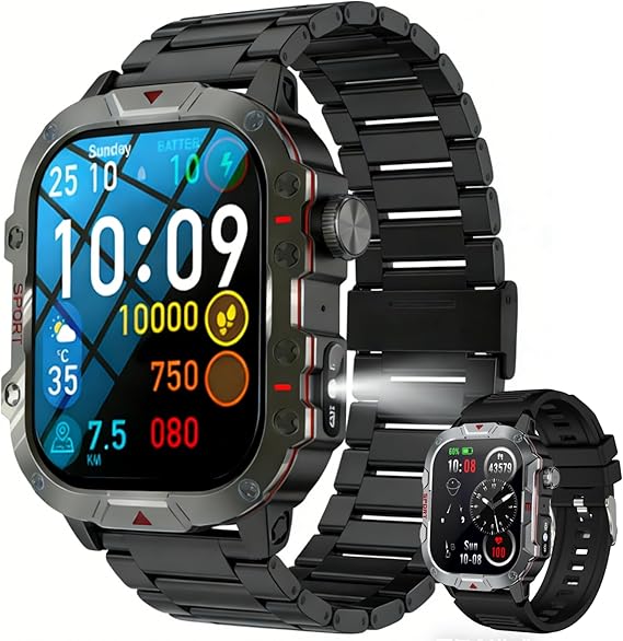 smart Watches for Men Women, 2.1" HD Touchsreen, Bluetooth Calling, 5 ATM Water-Resistance, 130+ Sports Modes, Health, Fitness & Sleep Tracker, Timer, Pedometer, Fitness Watch for Android/iOS