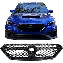IKON MOTORSPORTS Front Upper Grille, Compatible with 2022-2026 Subaru WRX, Honeycomb Style Gloss Black ABS Plastic Replacement Front Bumper Hood Grill 1PC