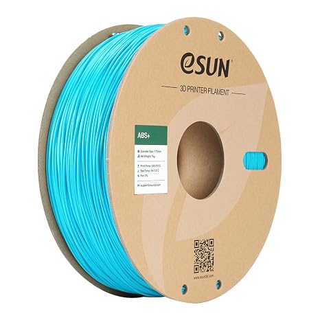 eSUN ABS+ Filament 1.75mm, 3D Printer Filament ABS Plus, Dimensional Accuracy +/- 0.05mm, 1KG Spool (2.2 LBS) 3D Printing Filament for 3D Printers, Light Blue