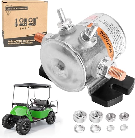10L0L #70 Series Solenoid Relay for EZGO 36 Volt Golf Cart, 4 Terminal SPNO Continuous Duty, OEM# 11761-G1 27855-G01 27855-G02 31680-G1 27805-G02 3016