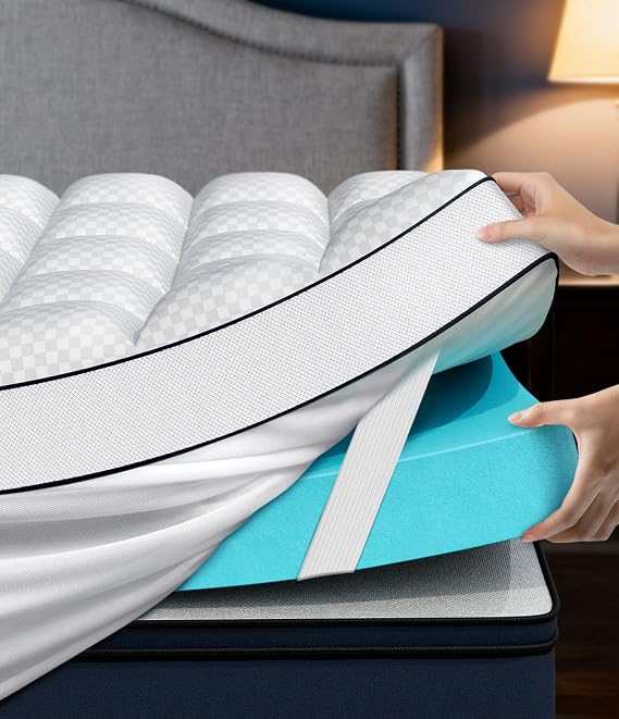 Dual Layer 4 Inch Memory Foam Mattress Topper