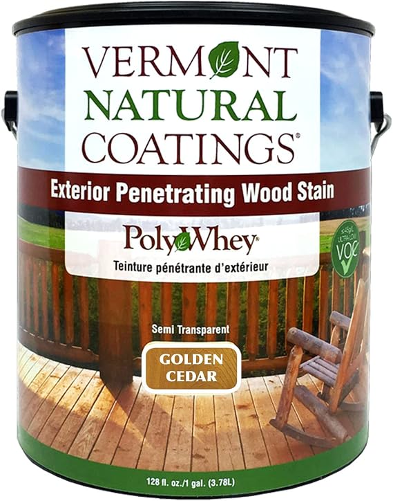 Vermont Natural Coatings PolyWhey Exterior Penetrating Stain - Golden Cedar - Gallon